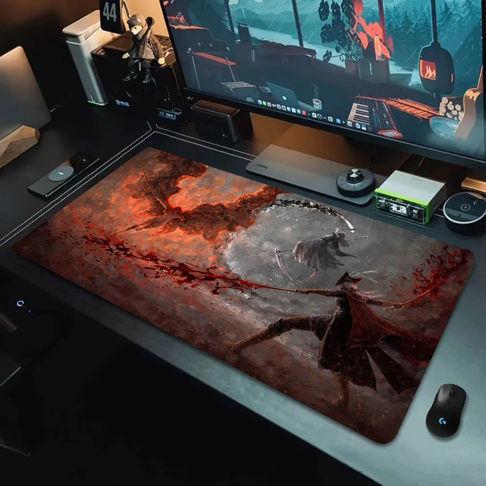 

Large Gaming Mouse Pad Bloodborne Anti-slip Game Mousepad XXL Keyboard Mat Pc Gamer Office Mouse Pads Rubber Desk Mats 900*400mm