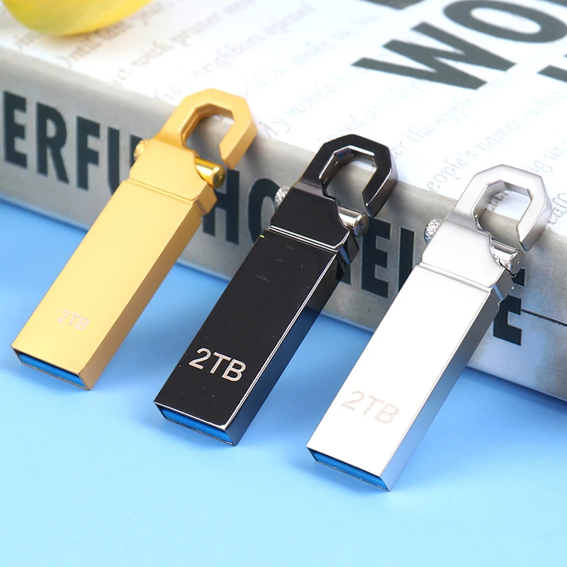 Flash Drive USB 3.0 Kecepatan Tinggi 2TB U Disk Stik Memori Penyimpanan Eksternal