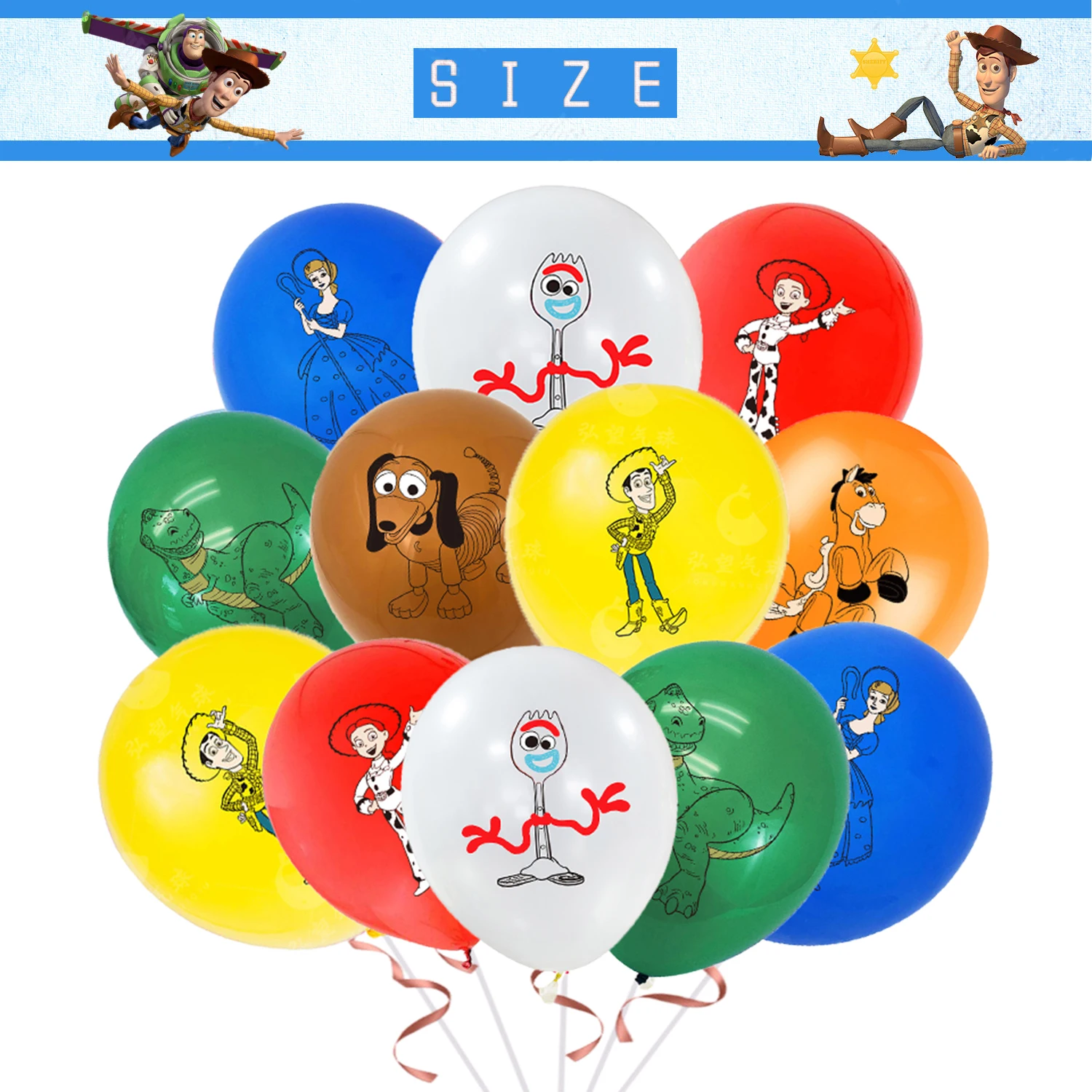 Kinderfeestdecoratie Wegwerp Servies Toy Story Bekers Borden Ballonnen Babyshower Verjaardagsfeestje Cadeau Speelgoed