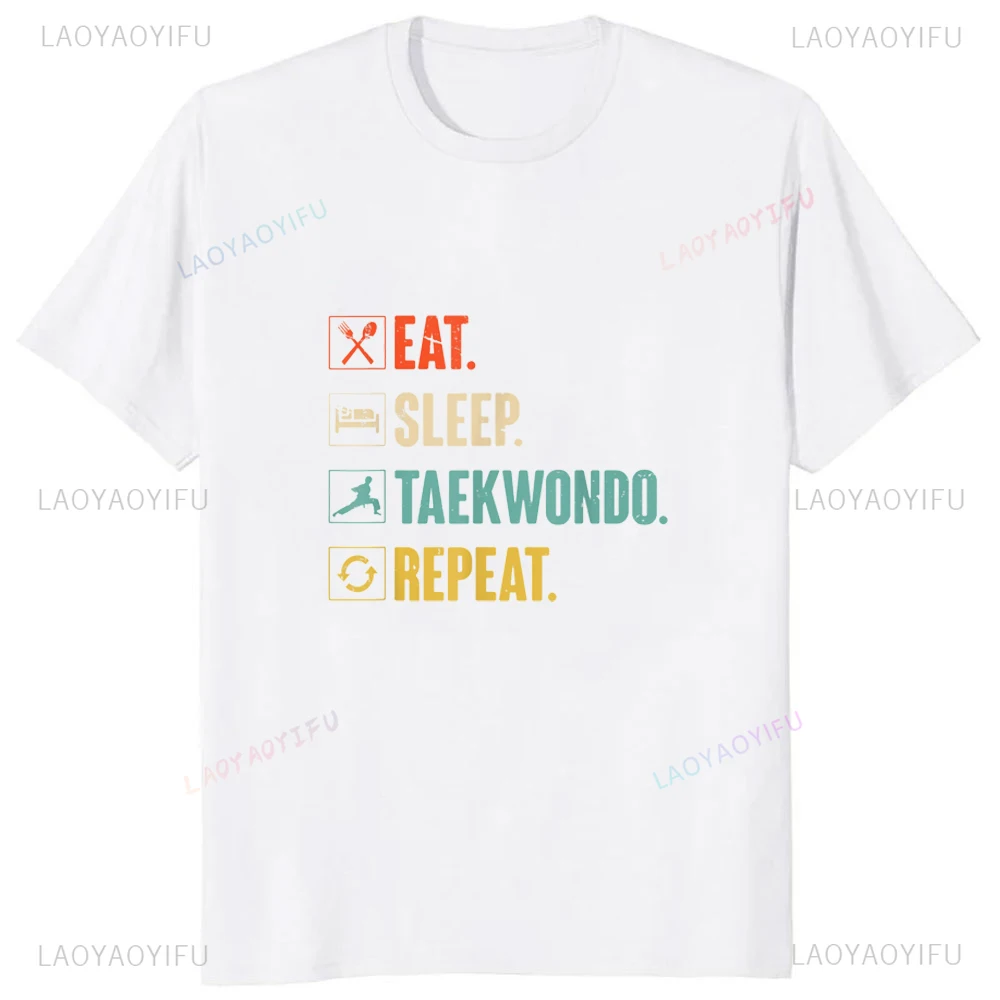 Kawaii Taekwondo Printed Graphic Korea Style Women TShirt Cotton Casual Fashion Streetwear Man T-shirt Hipster Breathe Soft Tee image 3