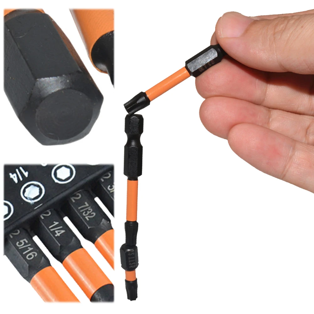 Набор стальных шестигранных сверл S2, от 10 до 20 шт., шестигранный хвостовик 1/4, сверла с шестигранным ключом, метрические и SAE, длина 2 дюйма