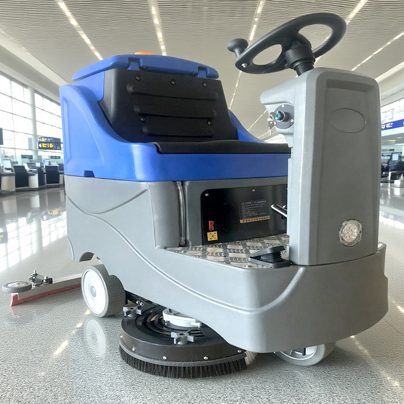 

Supermarket Hospital Floor Scrubber Machine Warehouse Street Cleaning Car Seat Driving Electric Sweeper Quality Scrubber Machine