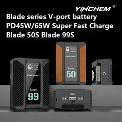 YinChem Blade 50S /99S 45W 65W V-Mount Battery Mini Pocket Large Capacity Dual USB Interface D-TAP Output Battery