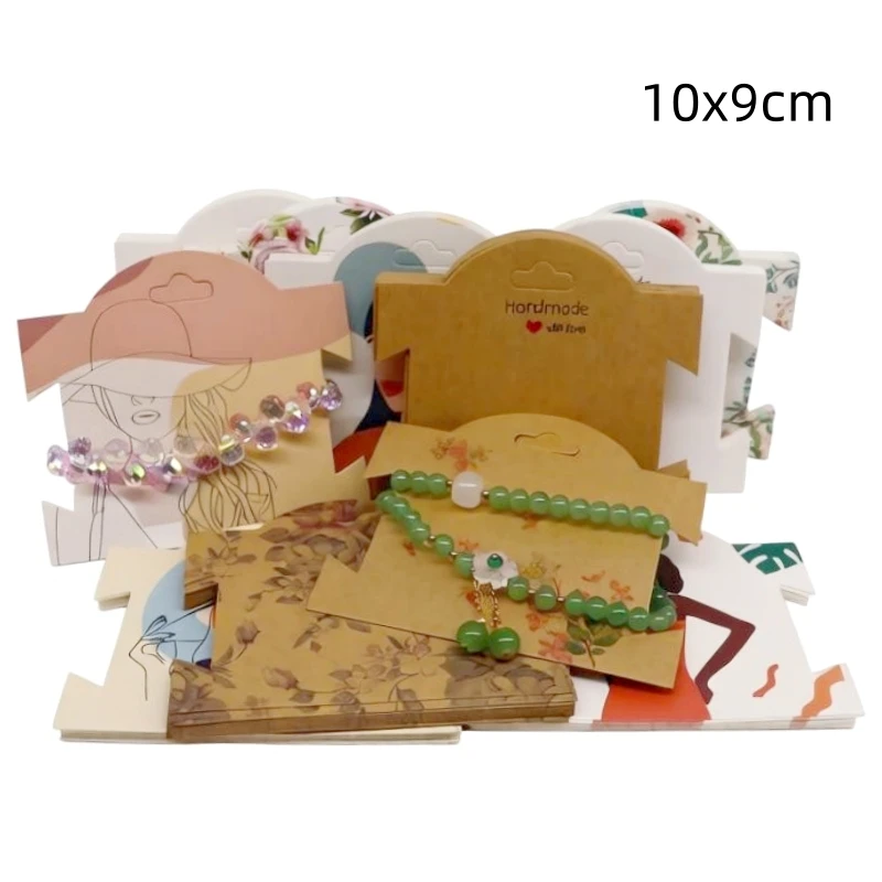 

Spot wholesale color printing 100 cards ，100 cards+100opp kraft white two-color hair clip card jewelry packaging card