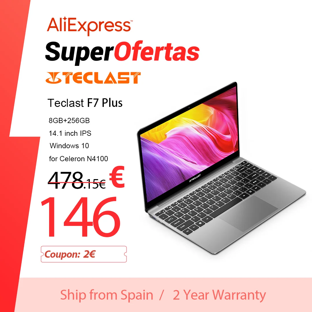 Teclast tragbare f7 plus, 256 Zoll, celeron n4100, 8GB GB RAM und SSD 1920 GB, Windows 10, FHD-Bildschirm 1080 x IPS, UHD GPU