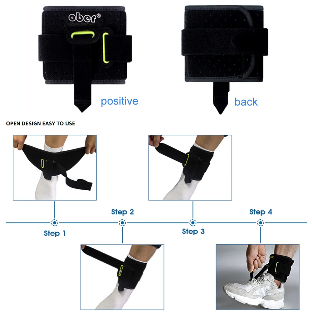 Tcare Adjustable Drop Foot Brace AFO AFOs Support Strap Elevator Poliomyelitis Hemiplegia Stroke Universal Preventing Foot Drop