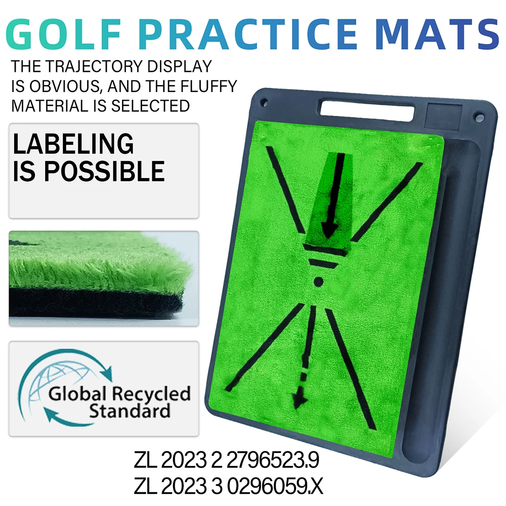 High Quality Golf Training Pad for Swing Detection Batting Ball Trace Directional Mat Swing Path Mat Swing Practice Pads
