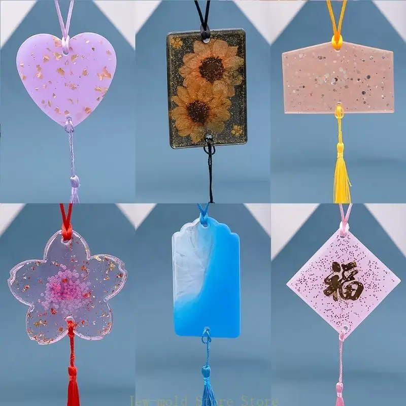 

C71B Hanging Crafts Making Charms Molds with Hold for Home DIY Hand Making Props