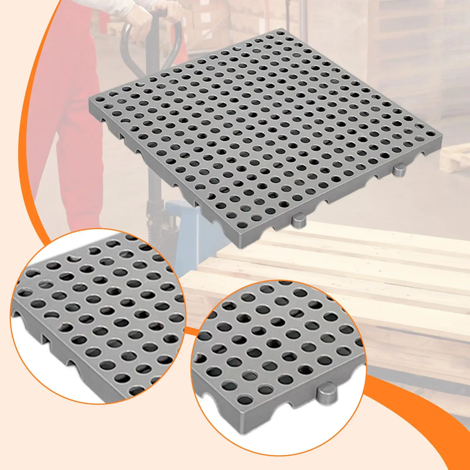 

Напольный поддон для хранения, вентиляционная подставка для хранения, легкая сращиваемая стойка для предметов, подвальная платформа для хранения на складе