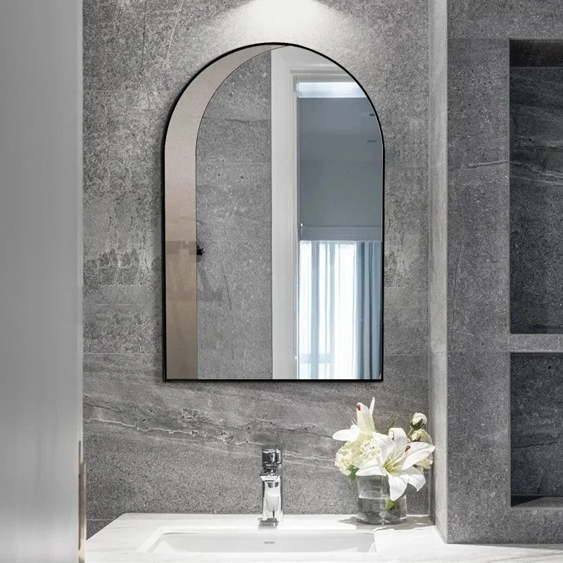 Nordic bathroom makeup mirror wall-mounted simple decoration light luxury clothing bathroom mirror
