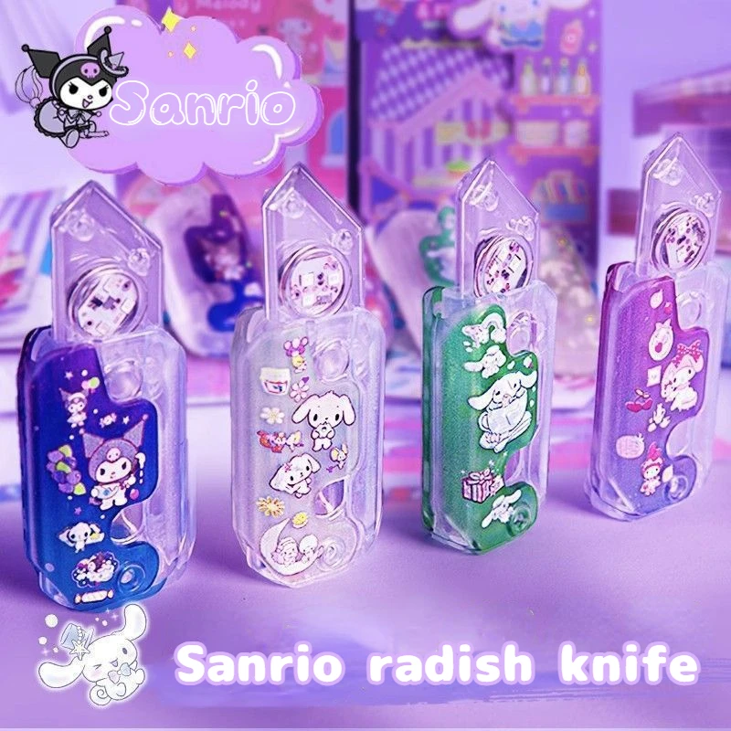 Sanrio Melody Kuromi 3D Radish Knife Model Toy High-quality Gravity Mini Toy Children Decompression Push Toy Kids Christmas Gift