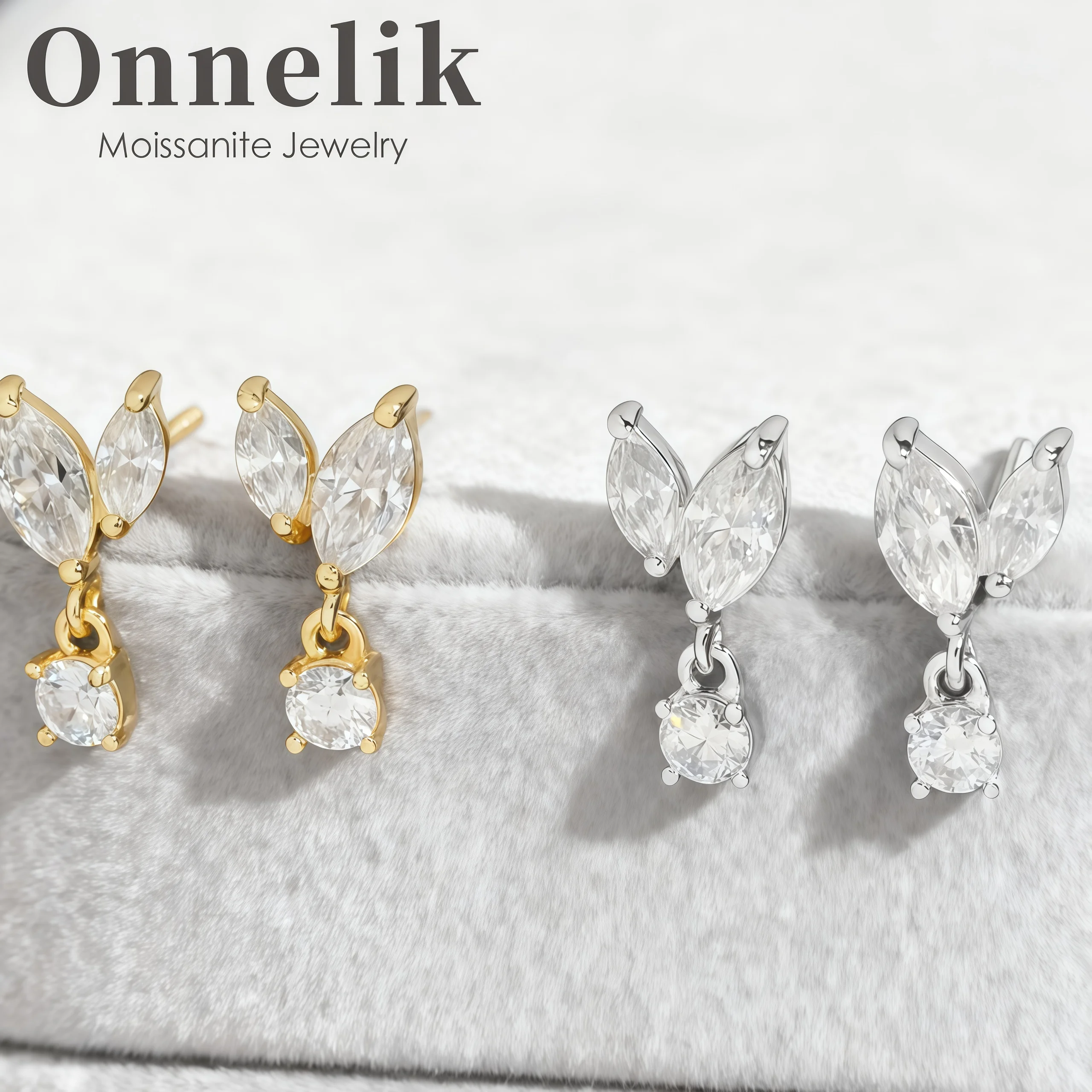 

Onnelik креативные серьги с муассанитом из стерлингового серебра S925 для женщин, модные висячие серьги на день рождения, годовщину, роскошные подарки