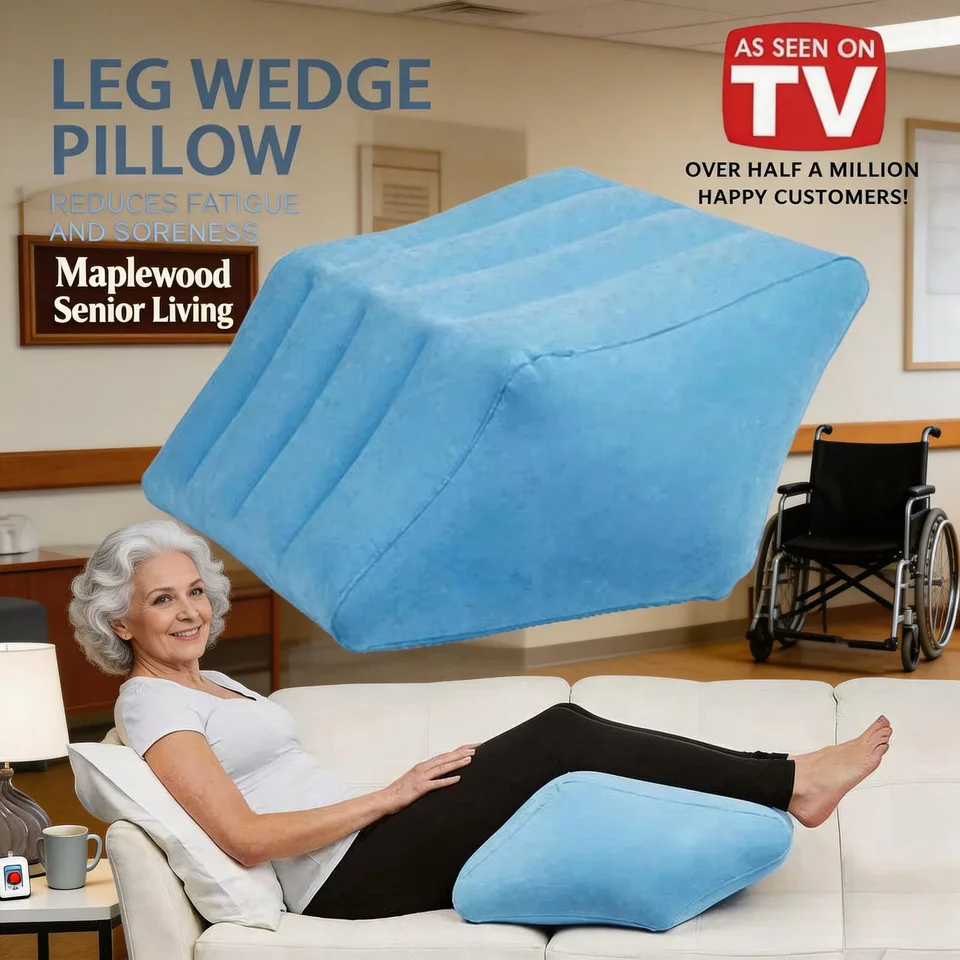 

Inflatable Velvet Leg Pillow Plastic Camping Soft Inflatable Leg Pillow Portable Knee Pillow Pregnant Woman Lift Sleeping