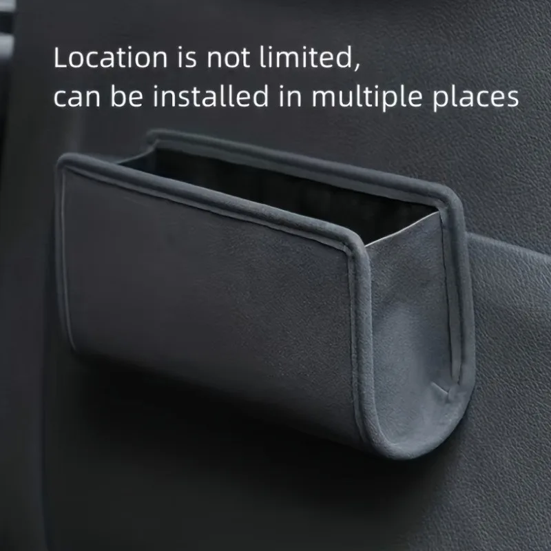 1pc car trash bin, side door storage box, seat back hanging storage box, multi-functional folding storage box