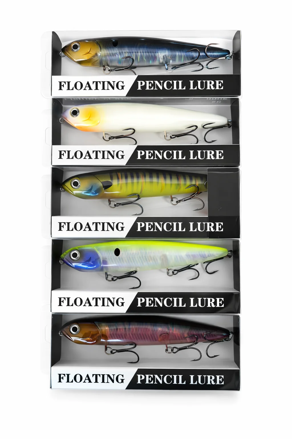 110mm 21g Topwater Popper Pencil Köder 3D Holographischer Laser Harter Angelköder für Salzwasser Seebarsch-Angeln – Detail 10