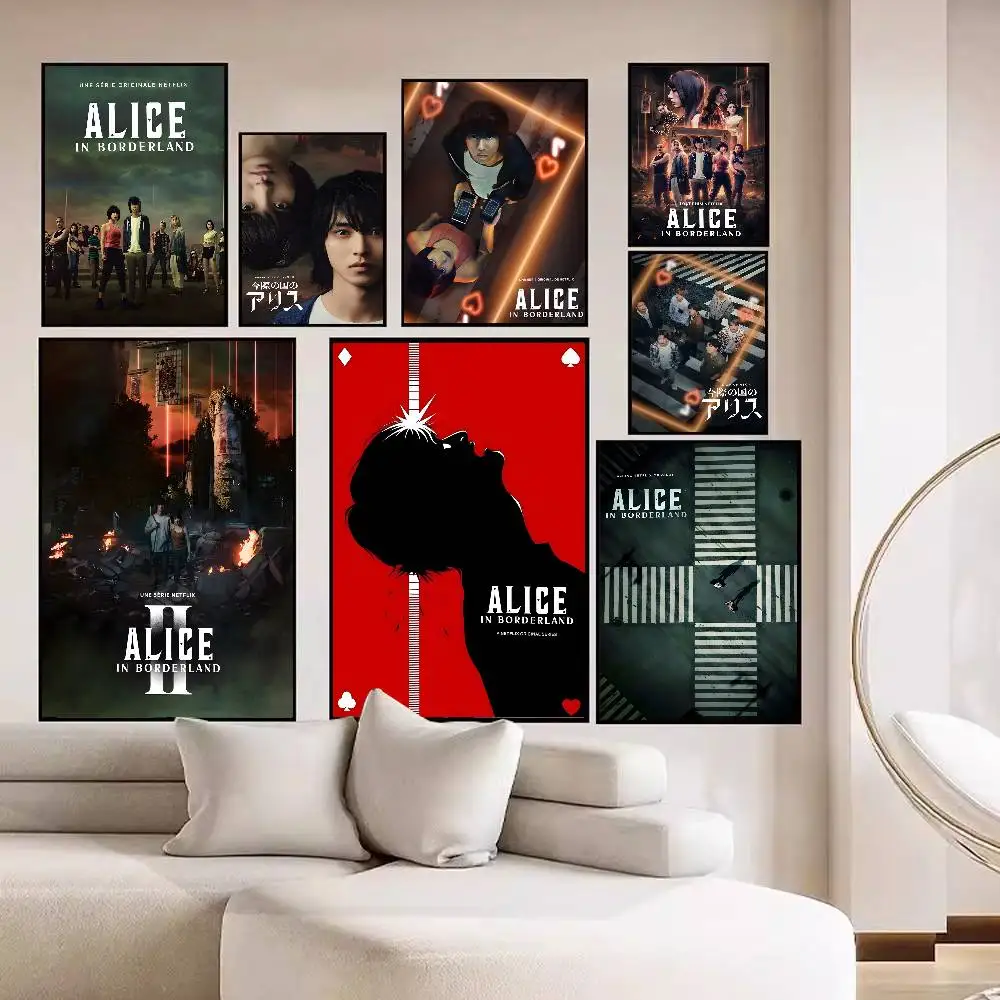 تلفزيون ساخن أليس في بوردرلاند لتقوم بها بنفسك ملصق لاصق غرفة عتيقة مقهى ديكور ديكور المنزل