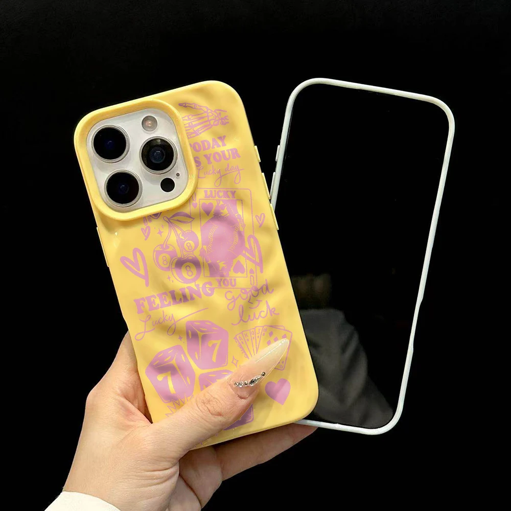 Good Luck Las Vegas Fashion Handyhülle für iPhone 17 16 15 14 13 12 11 Pro Max 14 Plus 17Air Falten-Wellen-Soft-Silikonhülle – Detail 6