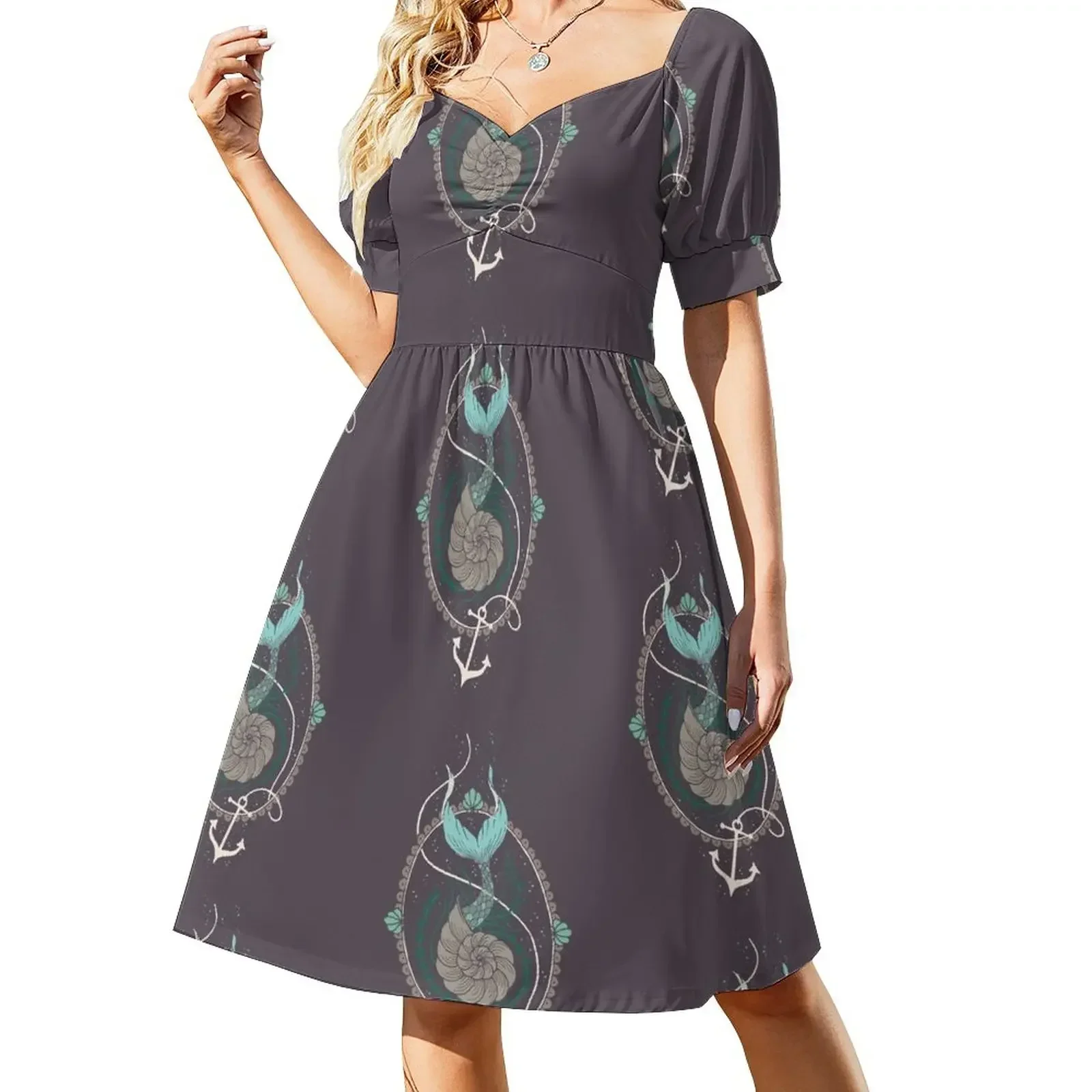 

Mermaid Shell Short-Sleeved Dress luxury dresses women's summer dresses 2025 Dress