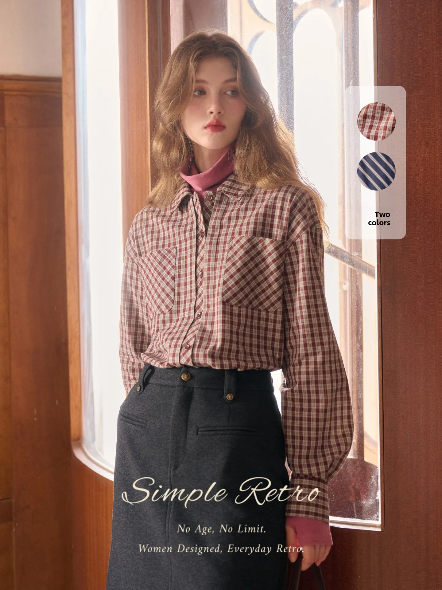 

French Sle Pure Cotton Long Sve Striped irt Женский повседневный топ с отложным воротником в ленивую полоску Дышащий удобный зимний топ...