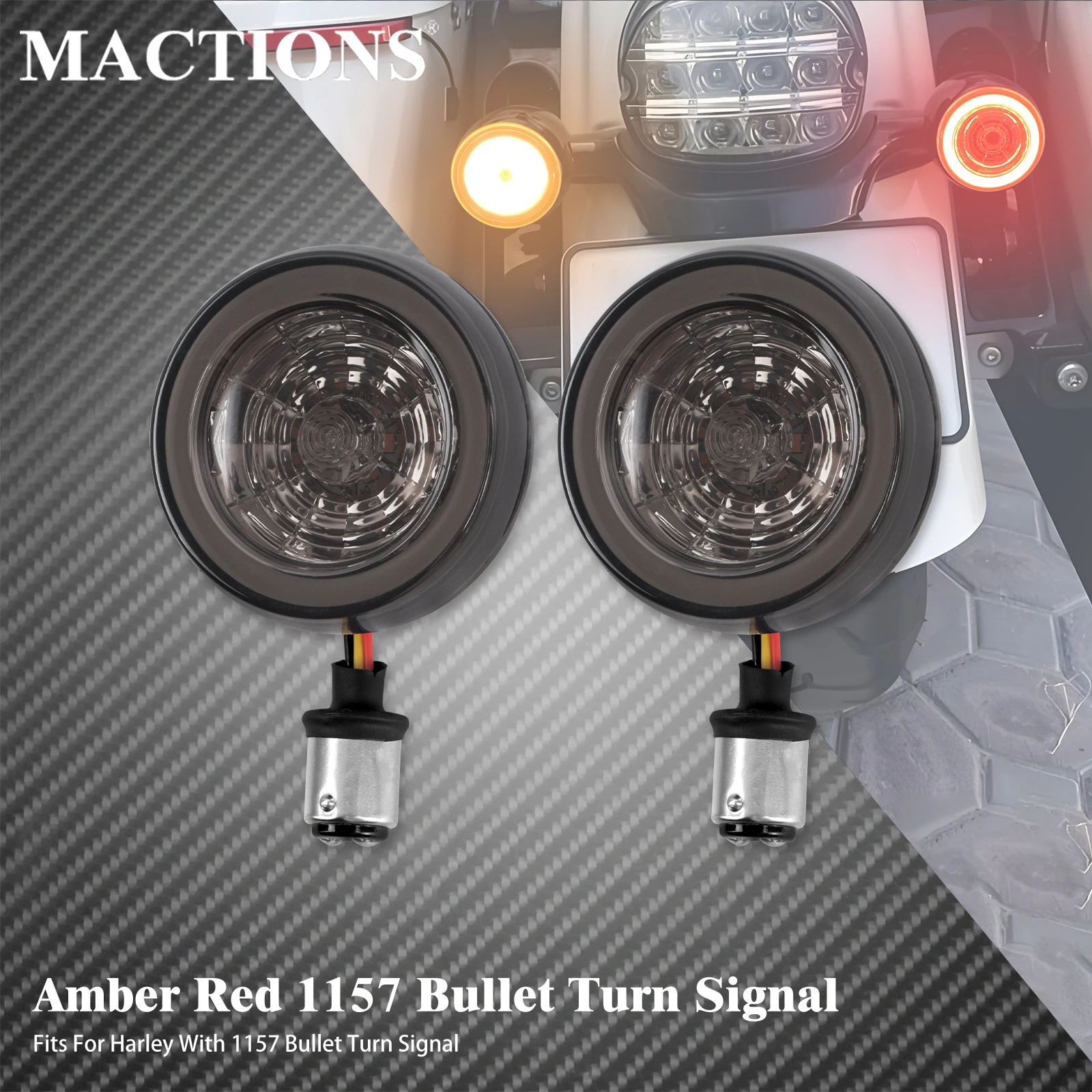 

Motorcycle 1157 Rear LED Turn Signal Inserts Lamp Indicator Brake Tail Light For Harley Touring CVO Trike Sportster Softail Dyna
