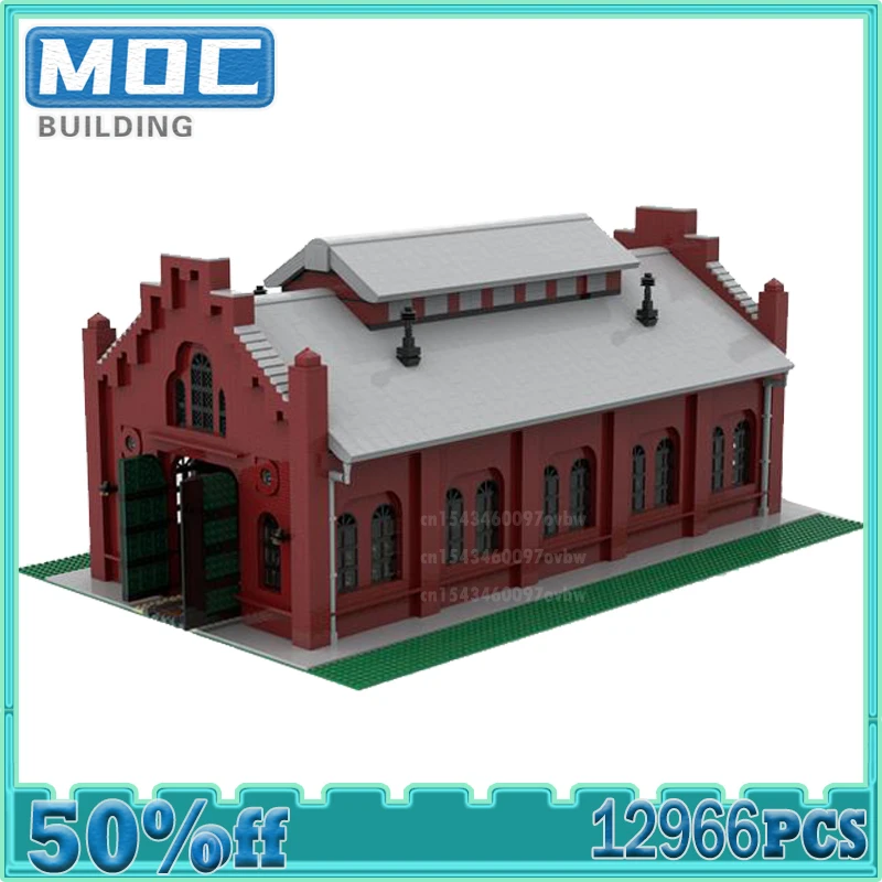 Moc Building Blocks Città Locomotiva Motore Casa Camera Modello Tecnologia creativa Mattoni Fai da te Assemblare Treno Display Giocattoli Regali