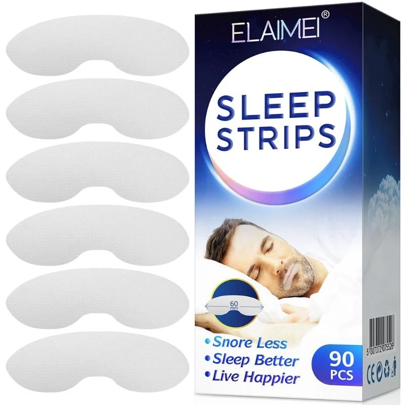 ELAIMEI Anti Snore Mouth Tape Anti-Snoring Sticker Breathable Sleeping Anti-Snoring Nasal Strips Promote Sleep Anti Snore Device