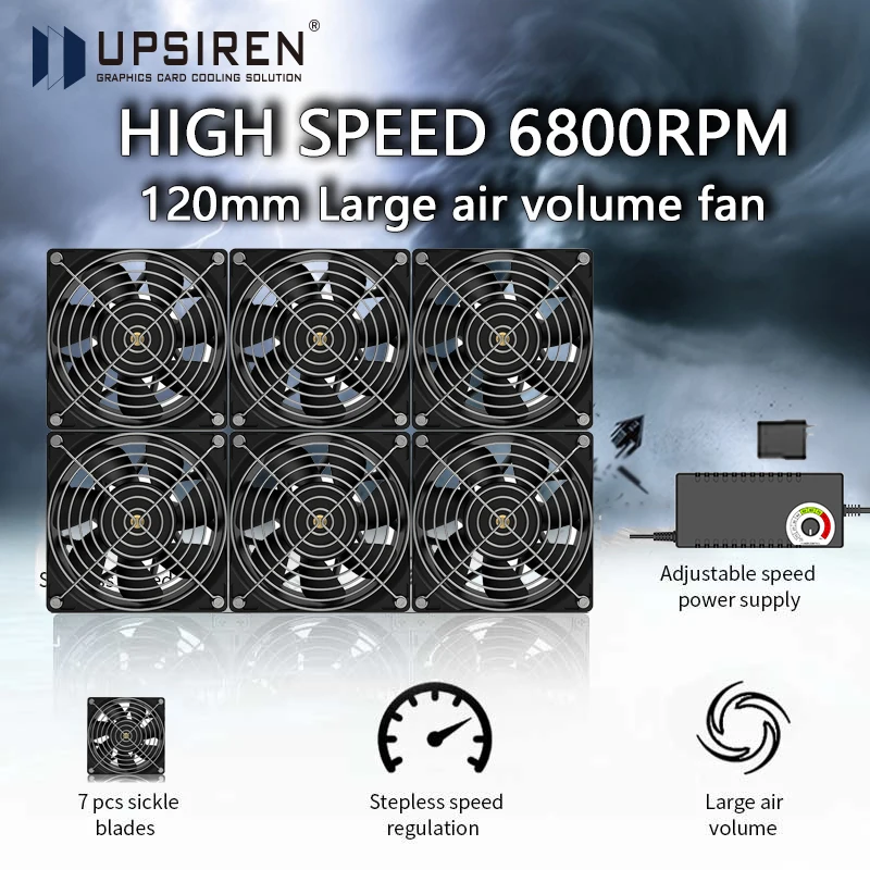 12038 High Speed duża objętość powietrza 100V 110V 220V Btc maszyna górnicza dużą objętość powietrza objętość powietrza górnictwo wentylator serwer Case układ chłodzenia wentylator