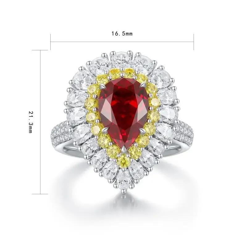 

Pirmiana New Arrival 2.74ct Lab Grown Ruby Ring S925 Silver Jewelry Ring for Women