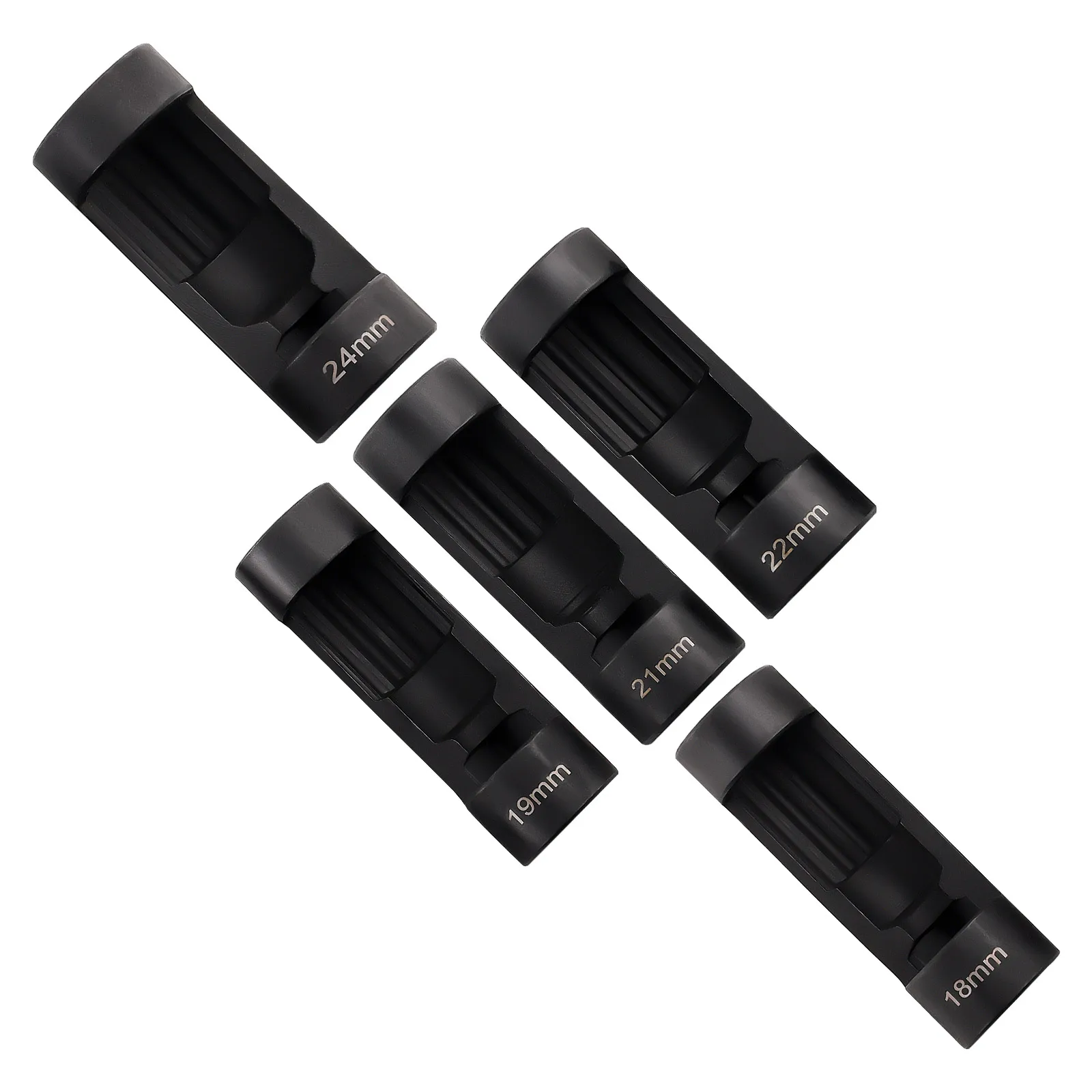 

5pcs Suspension Strut Nut Socket Set 18mm/19mm-21mm-22mm-24mm 12 Point 1/2"Drive