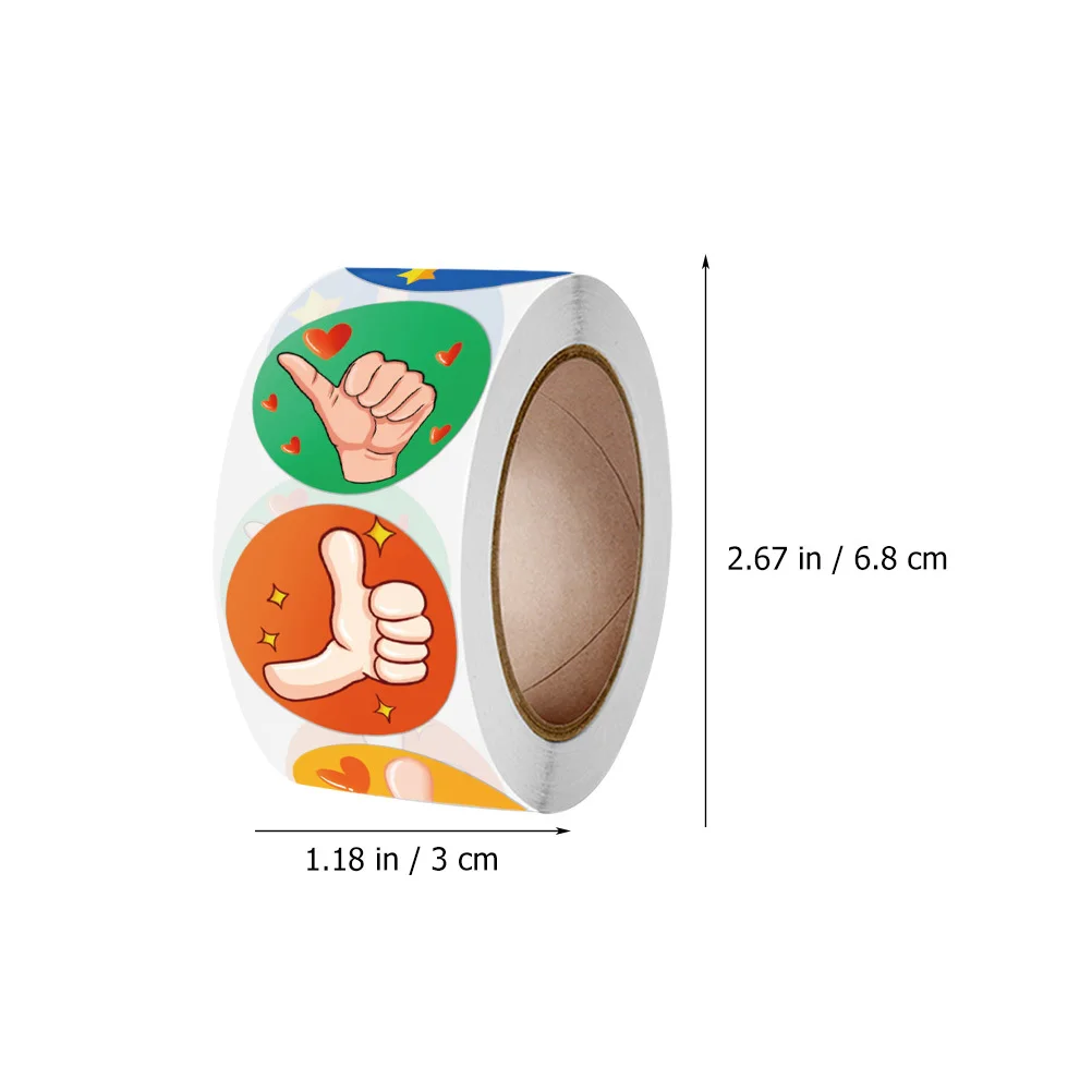 

6 Rolls Incentive Reward Stickers Thumb Up Classroom Encouragement Stickers for Kids Motivational Positive Sticker Decals