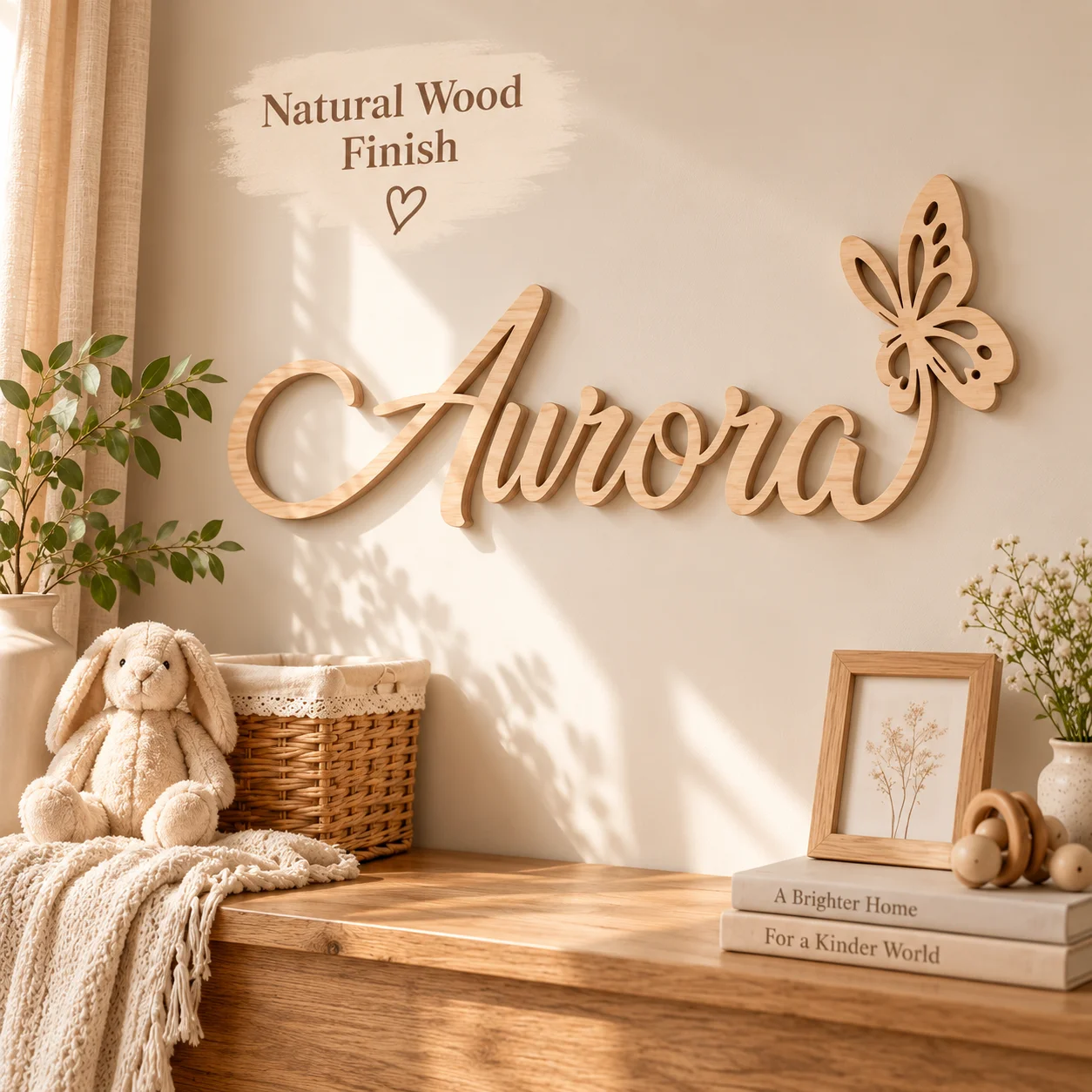Letrero de madera a medida con nombre, decoración de pared 3D personalizada, mariposa, placa con el apellido de la familia, para dormitorio, boda, decoración del hogar, cumpleaños