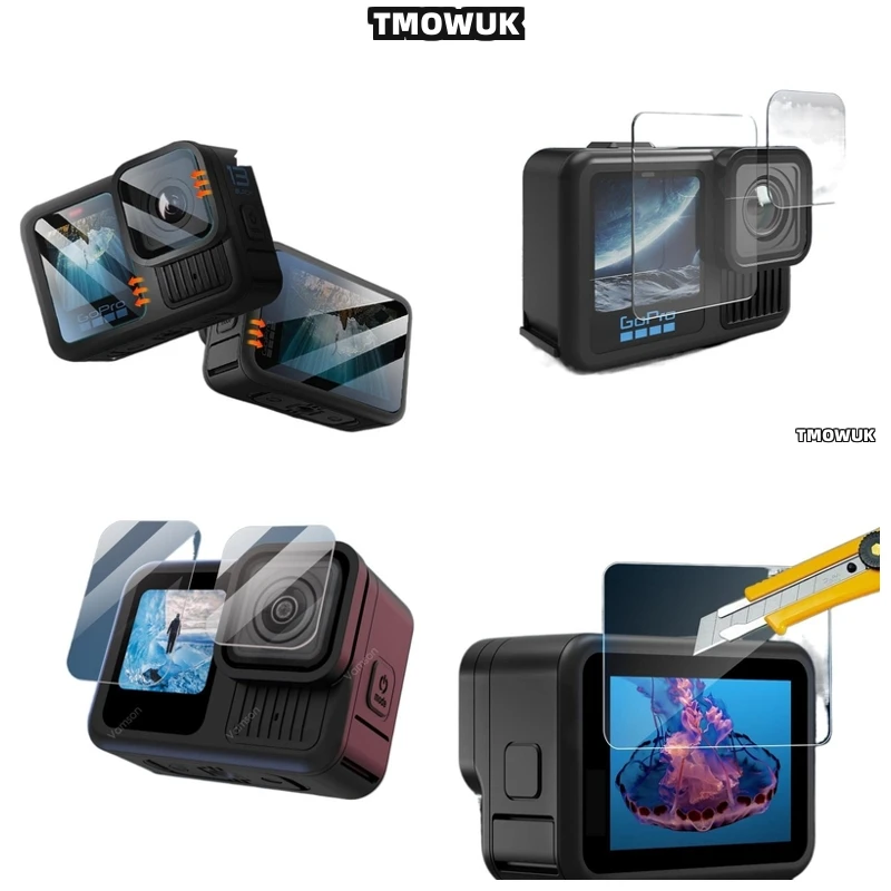 

For GoPro Hero 13 Anti Scratch Tempered Glass Kit - 9H Full Front & Back Privacy Screen Protector