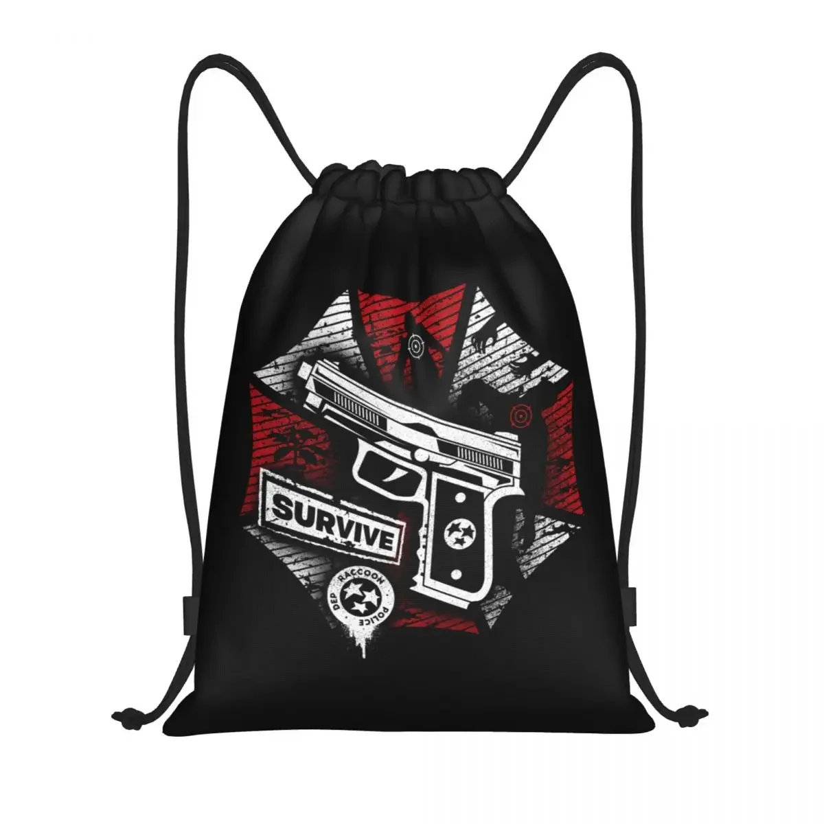 Grunge Umbrellas Corporations Drawstring Backpack Women Men Gym Sport Sackpack Portable Survive The City Shopping Bag Sack