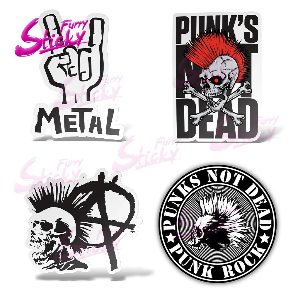 Furry Sticky Car Sticker for Punk Is Not Dead Badge Car Decal for Helmet Trunk Laptop Motorcycle Car Accessories