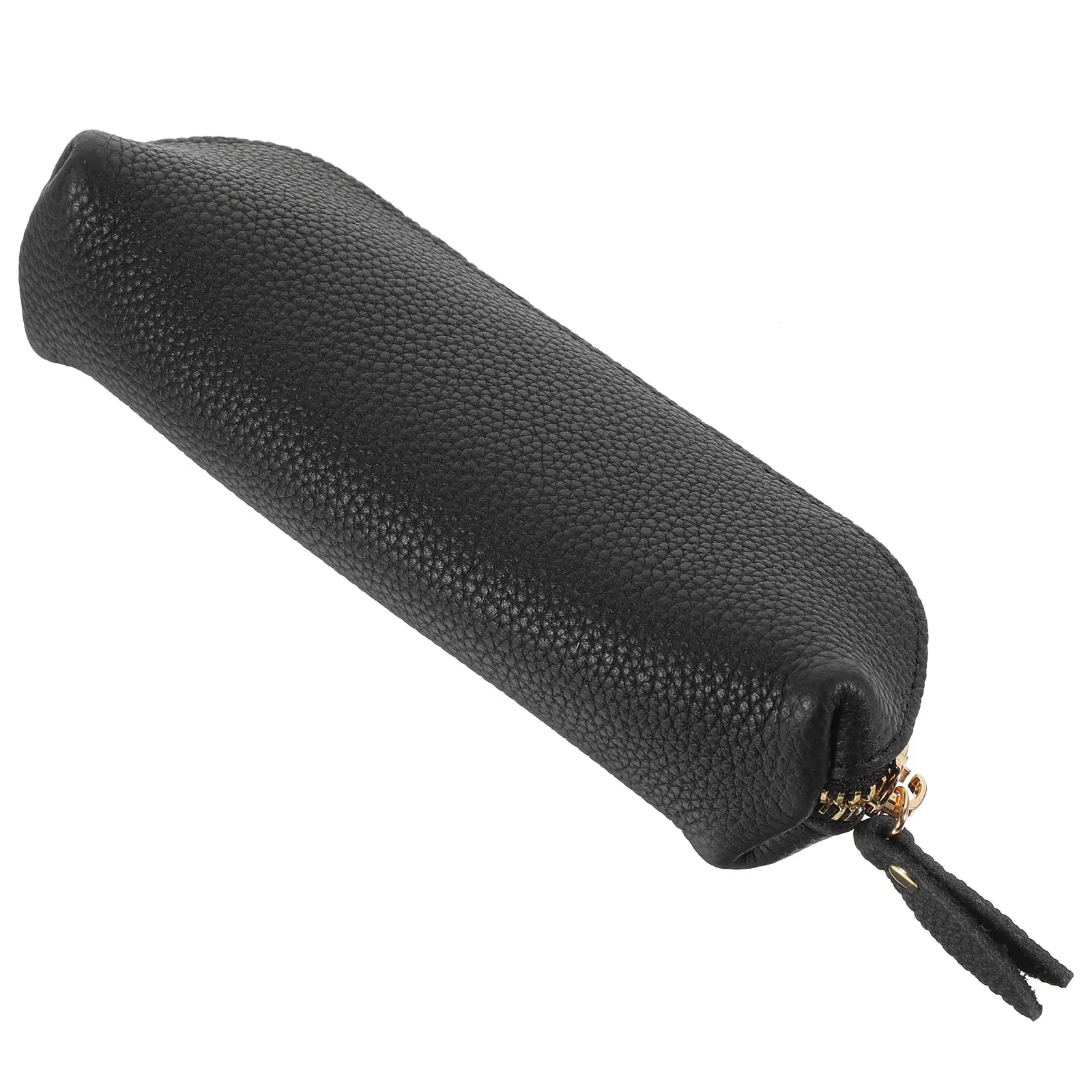 

Pencil Case Box Vintage Cowhide Pen Bag Black Large Capacity School Office Supplies ganizer Stationery Storage