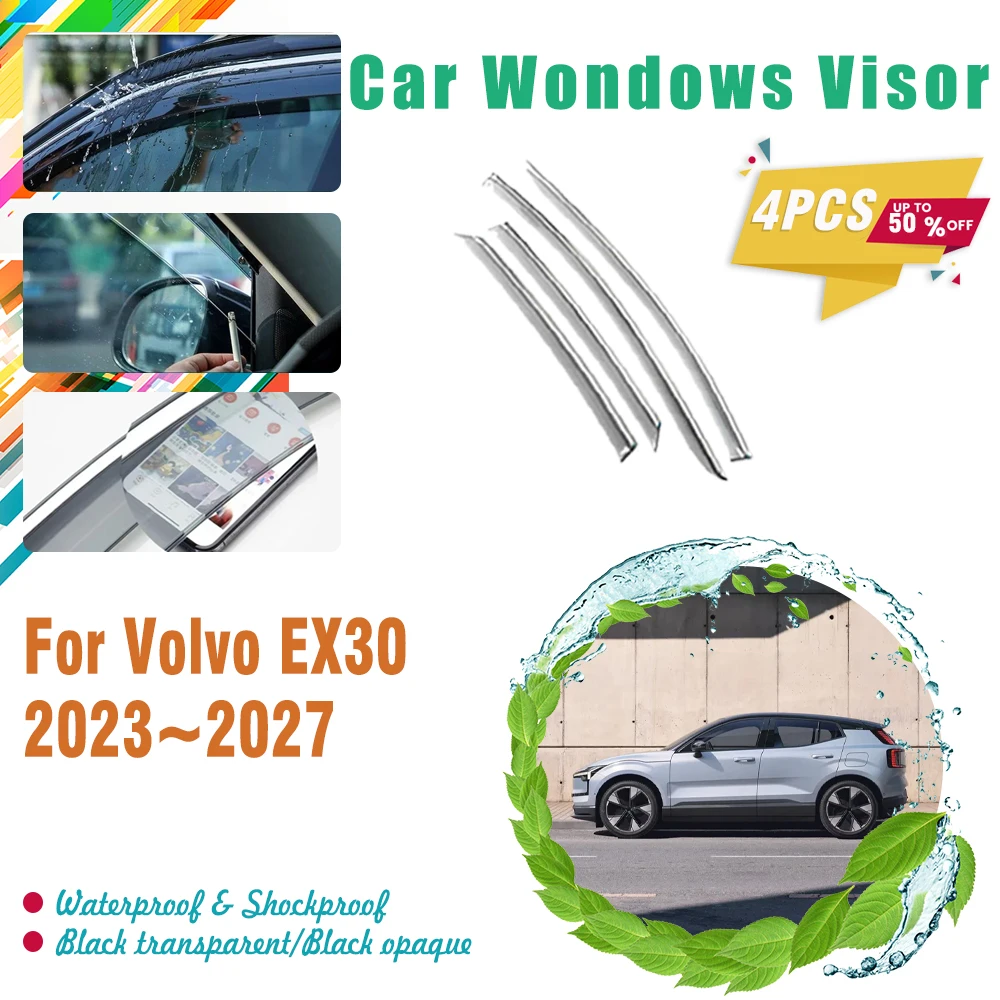 

Car Windshields For Volvo EX30 2023 2024 2025 2026 2027 Sun Rain Side Window Deflector Visors Rain Guard Covers Auto Accessories