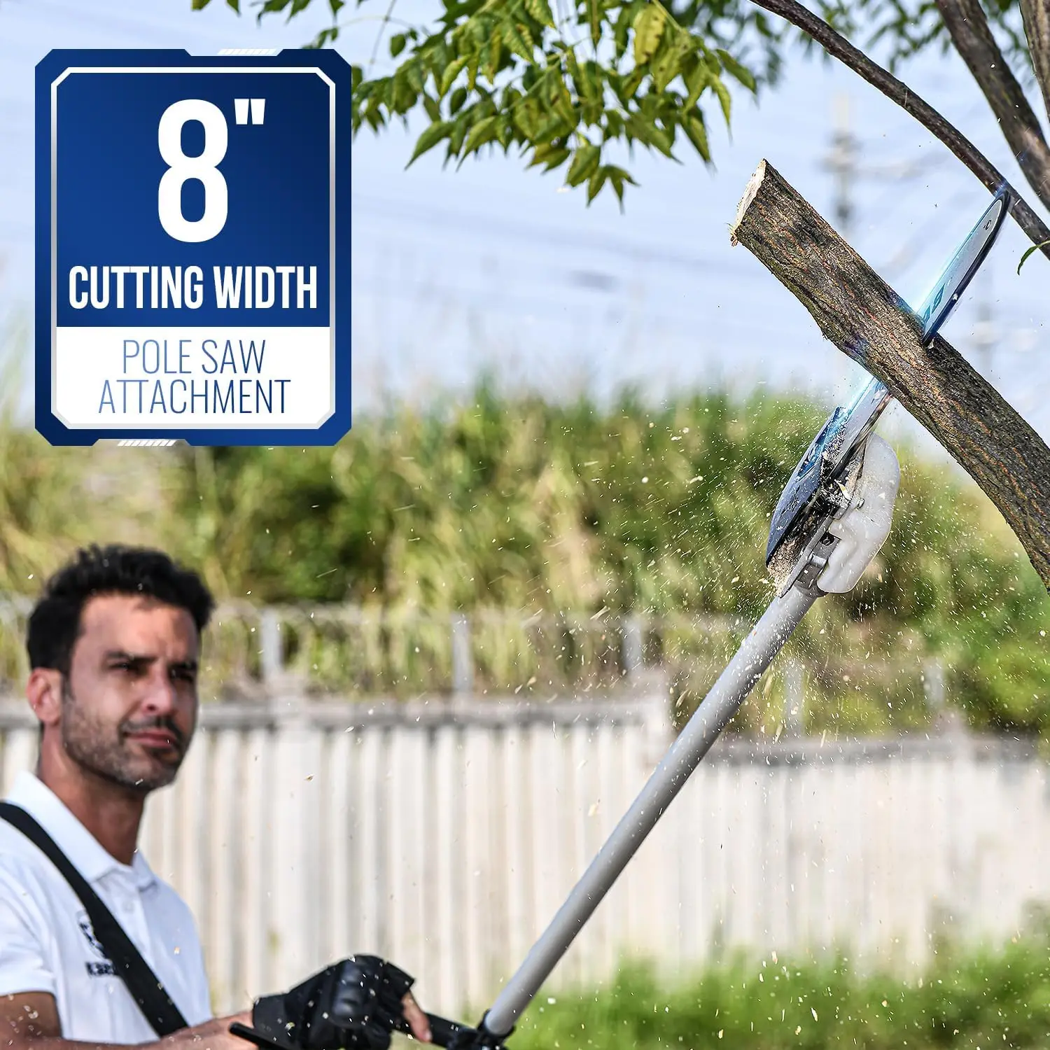 40V Cordless Weed Wacker, String Trimmer/Edger, Hedge Trimmer and Brush Cutter Blade, Pole Saw