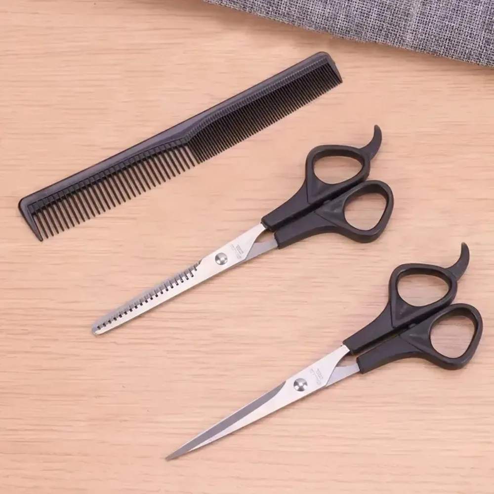 3pcs 7-Inch Hairdressing Scissors Set for Men / Women Thinning Styling Finishing Point And Flat Cuts Professional Salon Quality