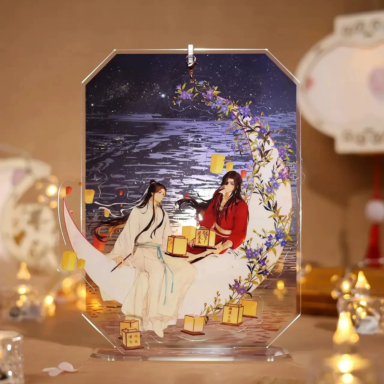 

Anime Heaven Official's Blessing Hua Cheng Xie Lian Cosplay Suspend Double Acrylic Standing Sign Xmas Gift Table Rim Decoration