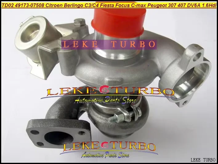

Турбокомпрессор TD02 49173-07503 49173-07508 для FORD Fiesta, Focus, C-MAX, Berlingo C3, C4, Peugeot 307, 407 DV6A 1.6L