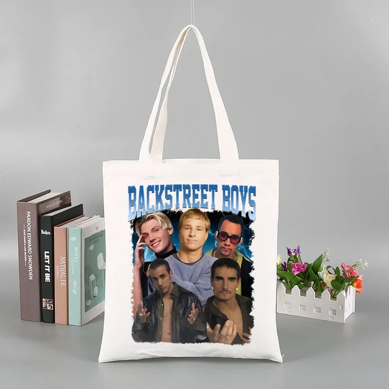 Backstreet meninos mundo bsb banda de música ulzzang shopper saco impressão lona sacola bolsas femininas harajuku sacos de ombro