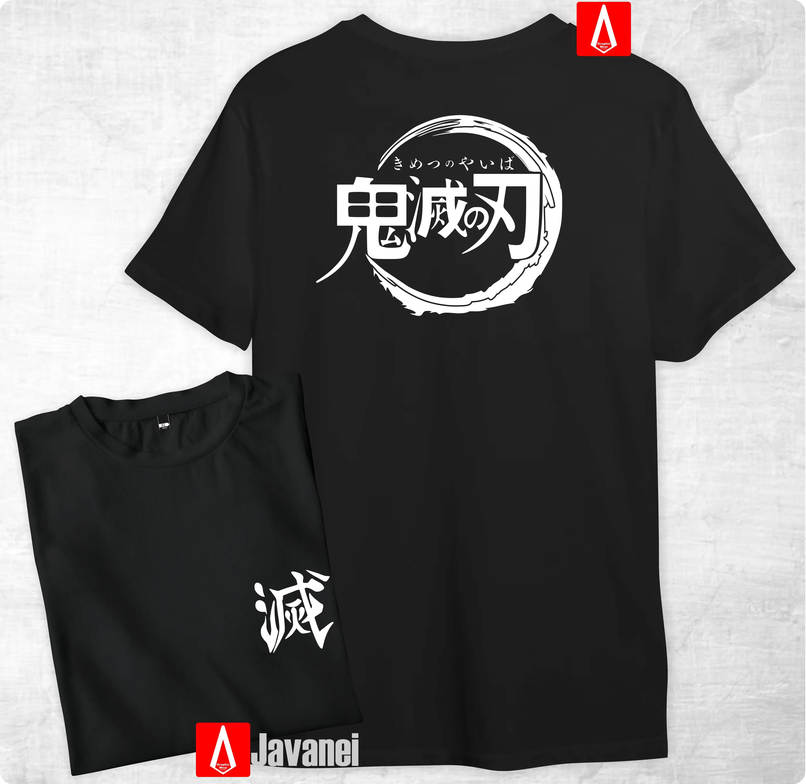 Kaos Demon slayer dual anime santai keren hobby outdoor distro