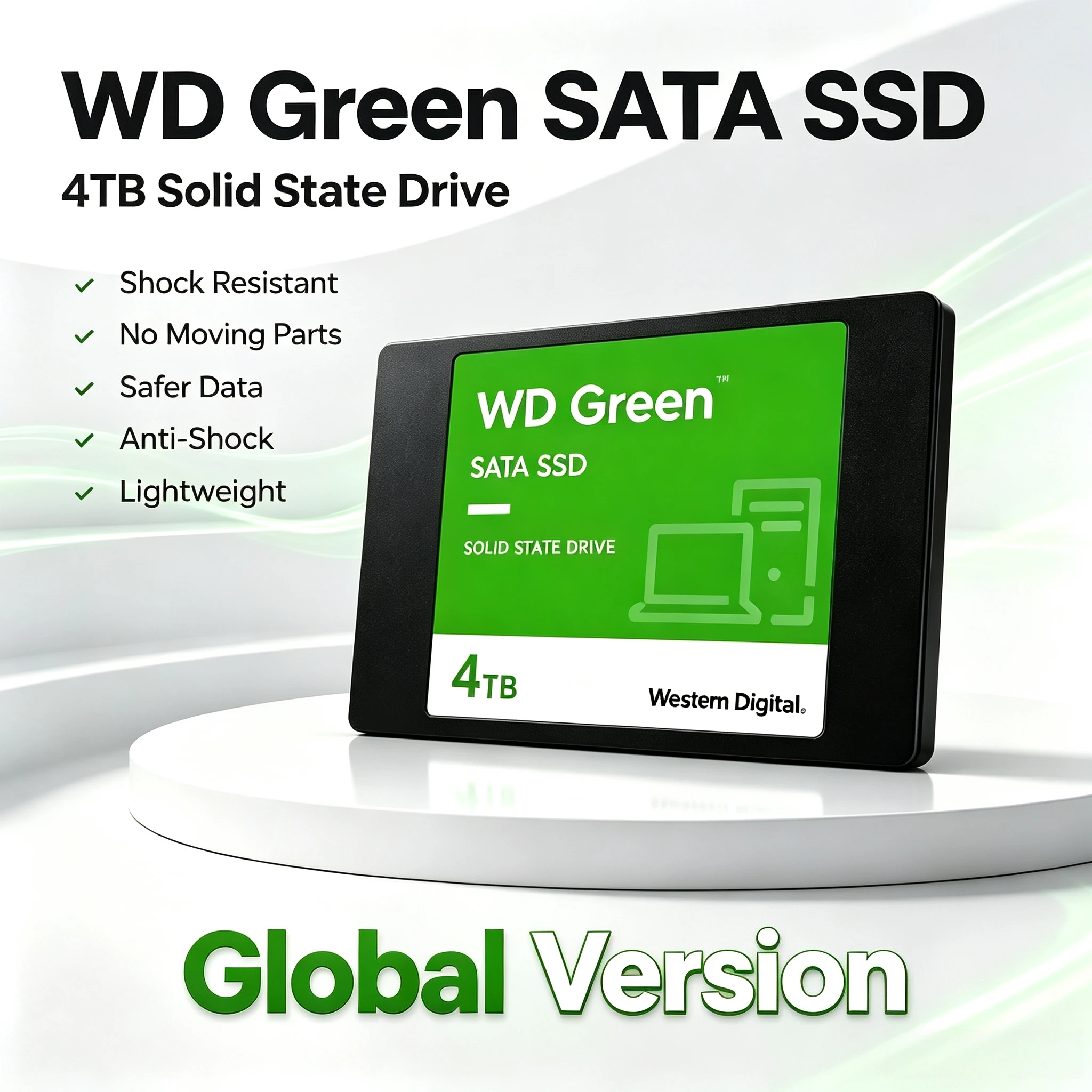 FOR WD GREEN 2.5" SATA III SLC internal Solid State Disk 1TB 2TB 4TB Read Speed 545MB Hard Drive for Laptop Desktop SSD