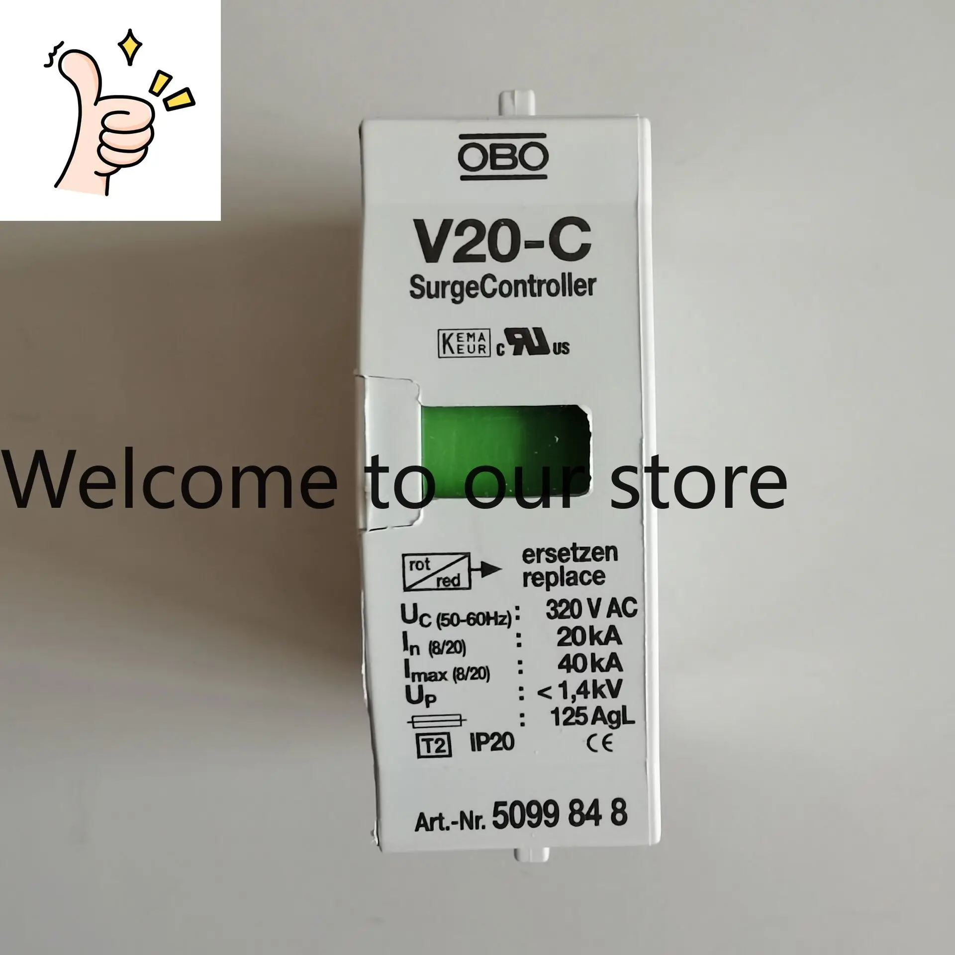Módulo de Protección Contra Rayos OBO Original Alemán V20-C 385V Número de Pedido 5099595 Enchufe de Protección Contra Sobretensiones En Stock