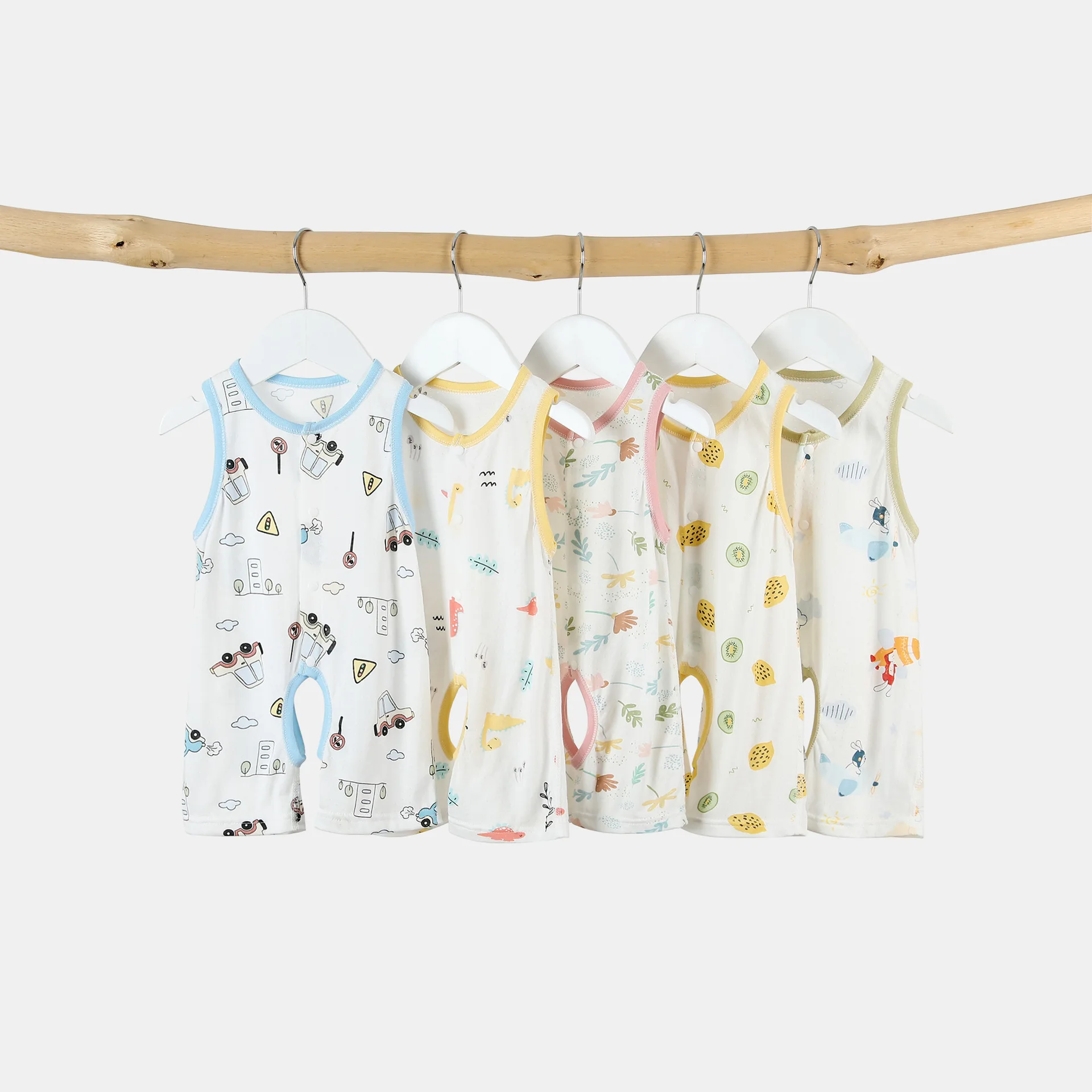 

Baby one-piece Bamboo fiber Summer thin newborn suspenders Vest Ha Yi Crawl Sleeveless Baby Summer Dress