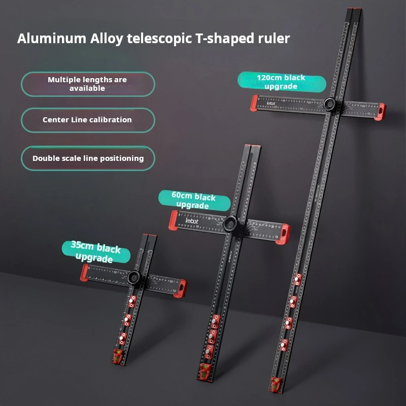 Imagem -02 - Multi-function T-tipo Punching Angle Posiçãoing Ruler Woodworker Posicionamento Tools Angles Measurement