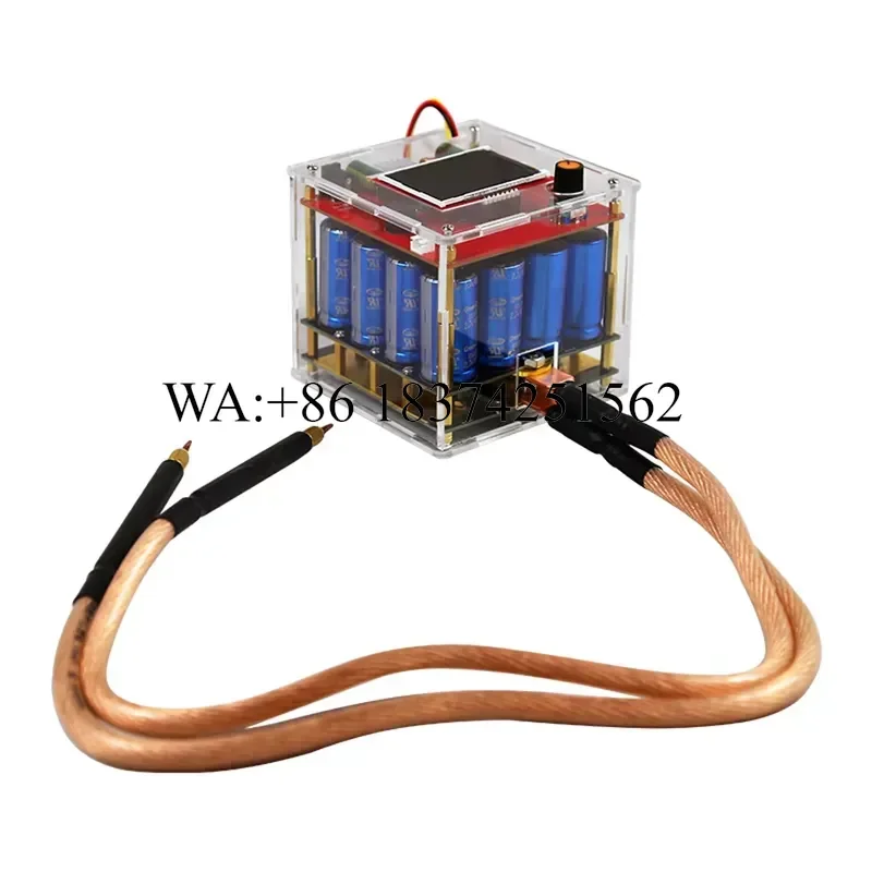 Wmwmnu 5.4V 400F Capacitor Spot Welder DIY Kit LED Portable Semi-automatic Welding Set Tools for 0.25mm 18650 Battery
