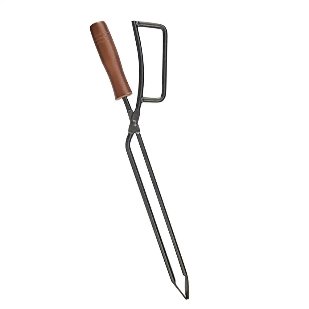 

Carbon Clip BBQ Charcoal Tong Heavy duty Iron Long H le Durable Sturdy Heat resistant Barbecue Tool Outdoor Party Kitchen