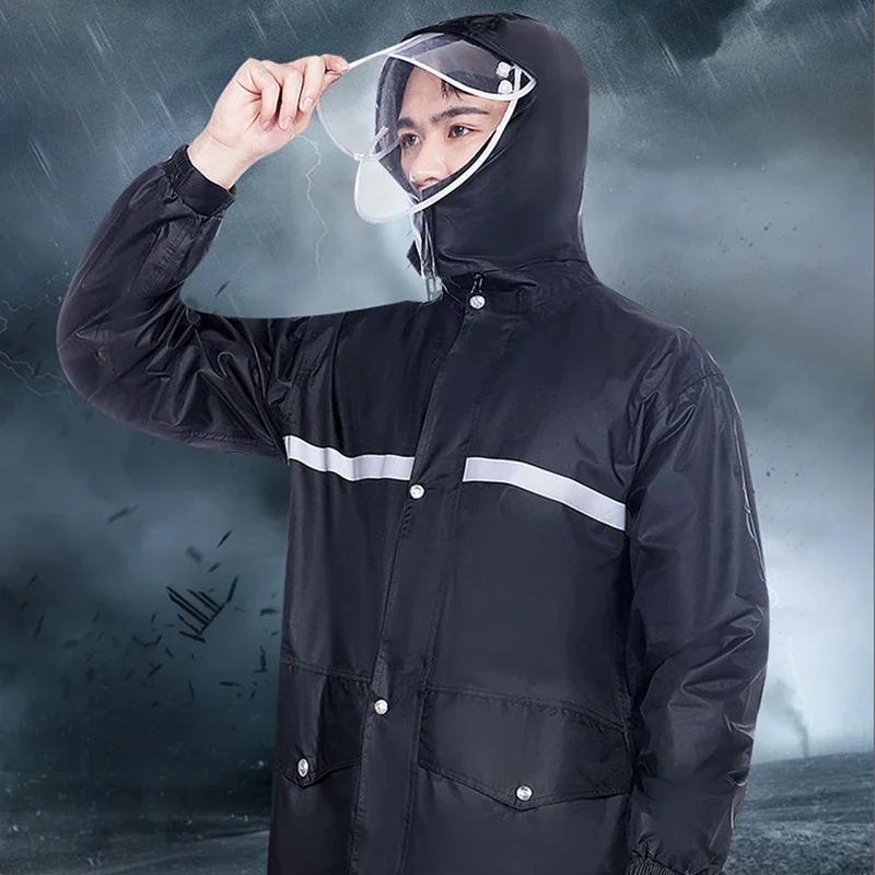 Tourist Biker Man Waterproof Long Cloak Electric Motorcycle Raincoat Rain Cover Raincoat Clothes Jacket Gabardinas Rain Gear