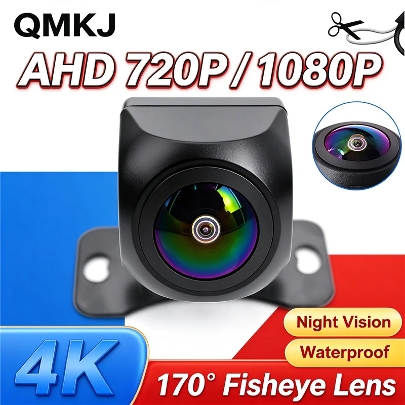 AHD 1080P 720P Switchable Car Rear View Camera 170° Fisheye Starlight Night Vision Waterproof Backup Parking Camera For Android